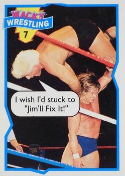 1993 Topps Wacky Wrestling #7 Rowdy Roddy Piper / Ric Flair Front