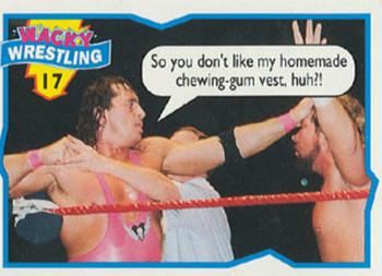 1993 Topps Wacky Wrestling #17 Bret Hart Front