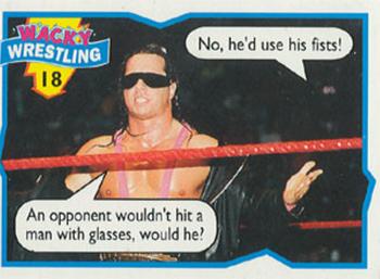 1993 Topps Wacky Wrestling #18 Bret Hart Front