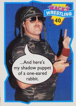 1993 Topps Wacky Wrestling #40 Sgt. Slaughter Front