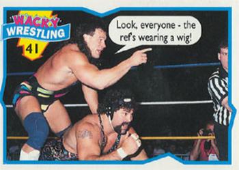1993 Topps Wacky Wrestling #41 The Steiner Brothers Front