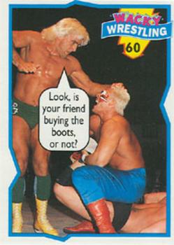 1993 Topps Wacky Wrestling #60 Ric Flair / Sting Front