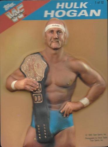 1985 Topps WWF 3-D #1 Hulk Hogan Front