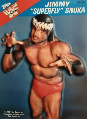 1985 Topps WWF 3-D #3 Jimmy Superfly Snuka Front