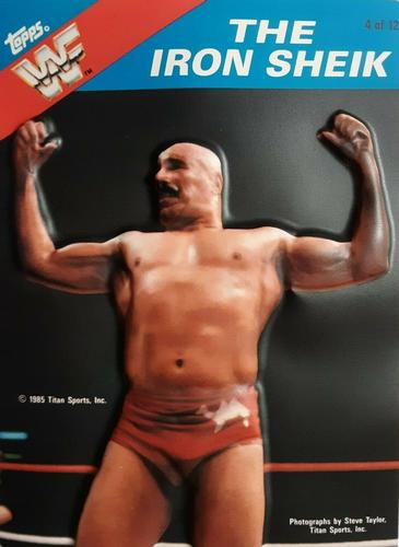 1985 Topps WWF 3-D #4 The Iron Sheik Front