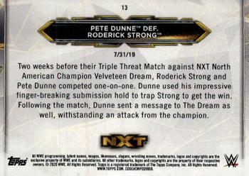2020 Topps WWE NXT #13 Pete Dunne / Roderick Strong Back