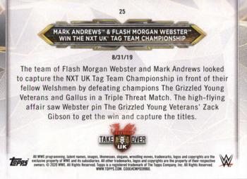 2020 Topps WWE NXT #25 Mark Andrews / Flash Morgan Webster Back