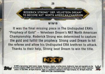 2020 Topps WWE NXT #29 Roderick Strong / Velveteen Dream Back