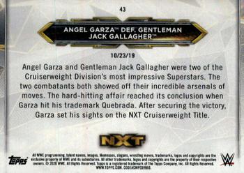 2020 Topps WWE NXT #43 Angel Garza / Gentleman Jack Gallagher Back
