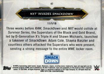 2020 Topps WWE NXT #47 NXT Invades SmackDown Back