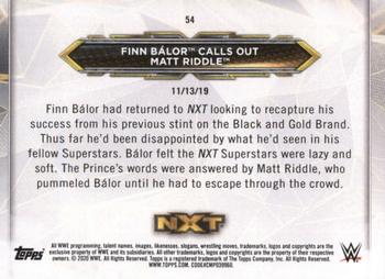 2020 Topps WWE NXT #54 Finn Bálor / Matt Riddle Back