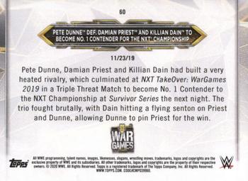 2020 Topps WWE NXT #60 Pete Dunne / Damian Priest / Killian Dain Back
