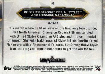 2020 Topps WWE NXT #63 Roderick Strong / AJ Styles / Shinsuke Nakamura Back