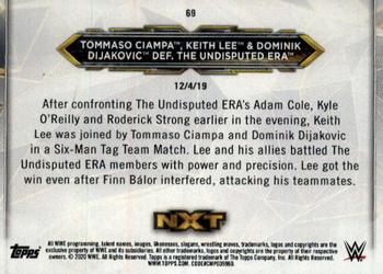 2020 Topps WWE NXT #69 Tommaso Ciampa / Keith Lee / Dominik Dijakovic / The Undisputed ERA Back