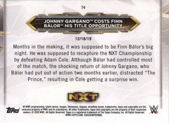2020 Topps WWE NXT #74 Johnny Gargano / Finn Bálor Back