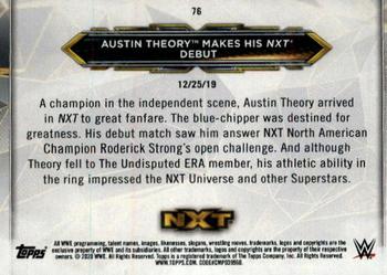 2020 Topps WWE NXT #76 Austin Theory Back