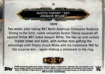 2020 Topps WWE NXT #78 Austin Theory / Joaquin Wilde Back