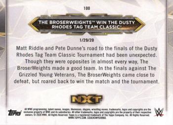 2020 Topps WWE NXT #100 The BroserWeights Back
