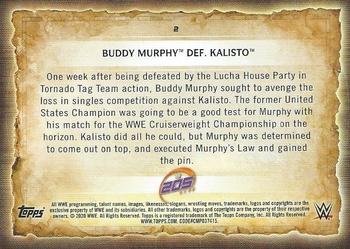 2020 Topps Road to WrestleMania - Foilboard #2 Buddy Murphy Def. Kalisto Back
