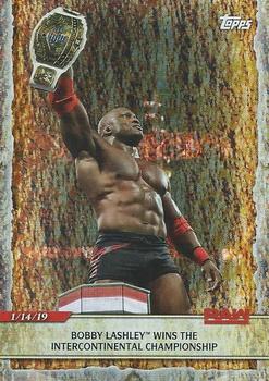 2020 Topps Road to WrestleMania - Foilboard #35 Bobby Lashley Wins the Intercontinental Championship Front