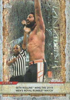 2020 Topps Road to WrestleMania - Foilboard #36 Seth Rollins Wins the 2019 Men's Royal Rumble Match Front