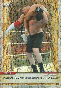 2020 Topps Road to WrestleMania - Foilboard #37 Universal Champion Brock Lesnar Def. Finn Bálor Front
