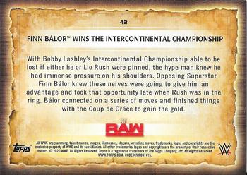 2020 Topps Road to WrestleMania - Foilboard #42 Finn Balor Wins the Intercontinental Championship Back