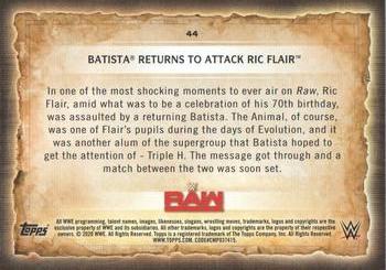 2020 Topps Road to WrestleMania - Foilboard #44 Batista Returns to Attack Ric Flair Back