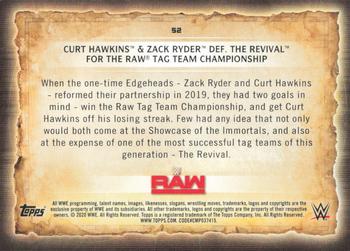 2020 Topps Road to WrestleMania - Foilboard #52 Curt Hawkins & Zack Ryder Def. The Revival for the Raw Tag Team Championship Back