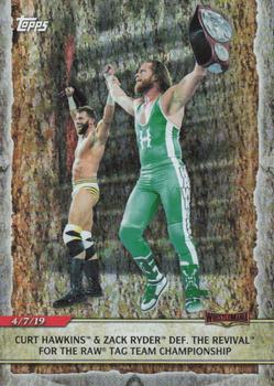2020 Topps Road to WrestleMania - Foilboard #52 Curt Hawkins & Zack Ryder Def. The Revival for the Raw Tag Team Championship Front