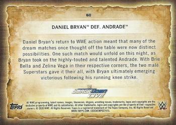 2020 Topps Road to WrestleMania - Foilboard #60 Daniel Bryan Def. Andrade Back