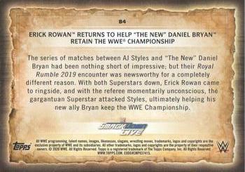 2020 Topps Road to WrestleMania - Foilboard #84 Erick Rowan Returns to Help 