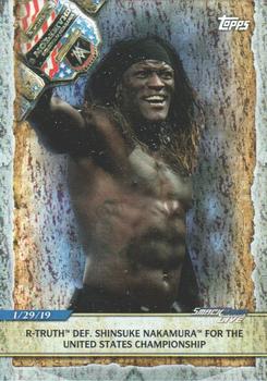 2020 Topps Road to WrestleMania - Foilboard #85 R-Truth Def. Shinsuke Nakamura for the United States Championship Front