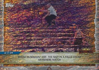 2020 Topps Road to WrestleMania - Foilboard #98 Shane McMahon Def. The Miz in a Falls Count Anywhere Match Front