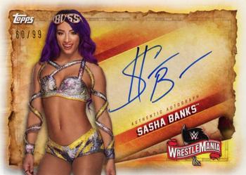 2020 Topps Road to WrestleMania - Autographs #A-SB Sasha Banks Front