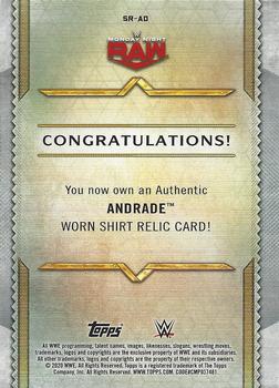 2020 Topps Road to WrestleMania - Superstar Shirt Relics Bronze #SR-AD Andrade Back