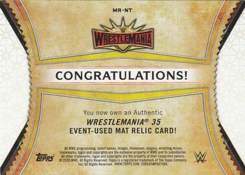 2020 Topps Road to WrestleMania - Superstar Mat Relics #MR-NT Natalya Back