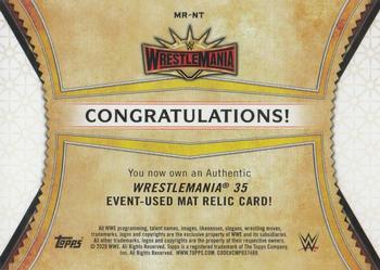 2020 Topps Road to WrestleMania - Superstar Mat Relics Bronze #MR-NT Natalya Back