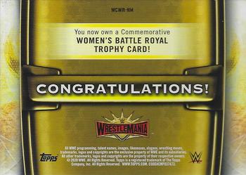 2020 Topps Road to WrestleMania - Women’s WrestleMania Battle Royal Commemorative Trophy #WCWR-NM Naomi Back