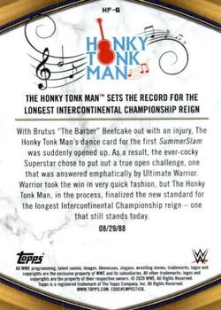 2020 Topps Road to WrestleMania - Hall of Fame Headliner Tribute #HF-6 The Honky Tonk Man Sets the Record for the Longest Intercontinental Championship Reign Back