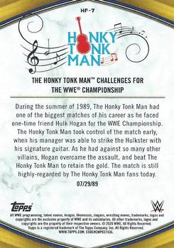 2020 Topps Road to WrestleMania - Hall of Fame Headliner Tribute #HF-7 The Honky Tonk Man Challenges for the WWE Championship Back