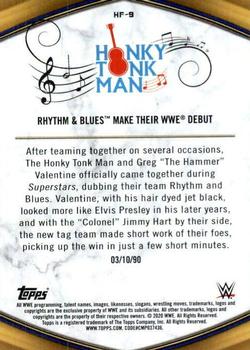 2020 Topps Road to WrestleMania - Hall of Fame Headliner Tribute #HF-9 Rhythm & Blues Make Their WWE Debut Back