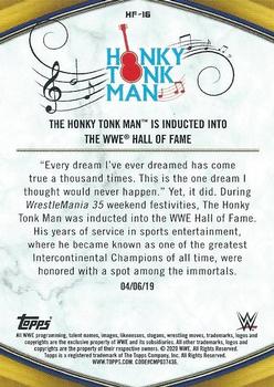 2020 Topps Road to WrestleMania - Hall of Fame Headliner Tribute #HF-16 The Honky Tonk Man is Inducted into the WWE Hall of Fame Back