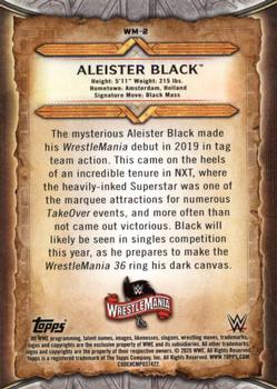 2020 Topps Road to WrestleMania - WrestleMania Roster #WM-2 Aleister Black Back
