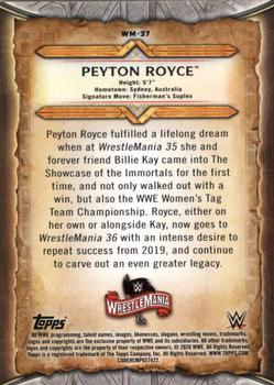 2020 Topps Road to WrestleMania - WrestleMania Roster #WM-37 Peyton Royce Back
