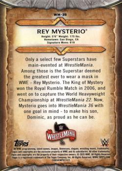 2020 Topps Road to WrestleMania - WrestleMania Roster #WM-39 Rey Mysterio Back