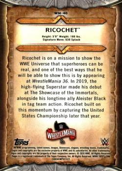 2020 Topps Road to WrestleMania - WrestleMania Roster #WM-40 Ricochet Back