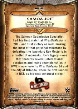 2020 Topps Road to WrestleMania - WrestleMania Roster #WM-44 Samoa Joe Back