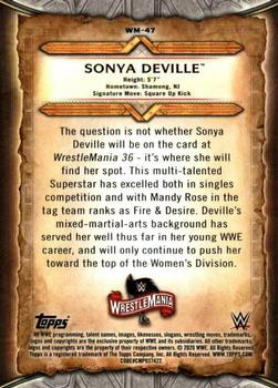 2020 Topps Road to WrestleMania - WrestleMania Roster #WM-47 Sonya Deville Back