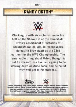 2020 Topps Road to WrestleMania - Winningest Superstars in WrestleMania History #WS-1 Randy Orton Back
